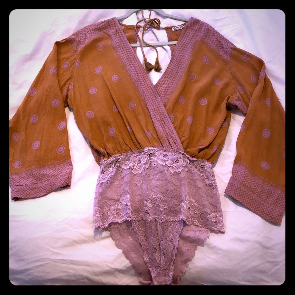Free People lace bodysuit